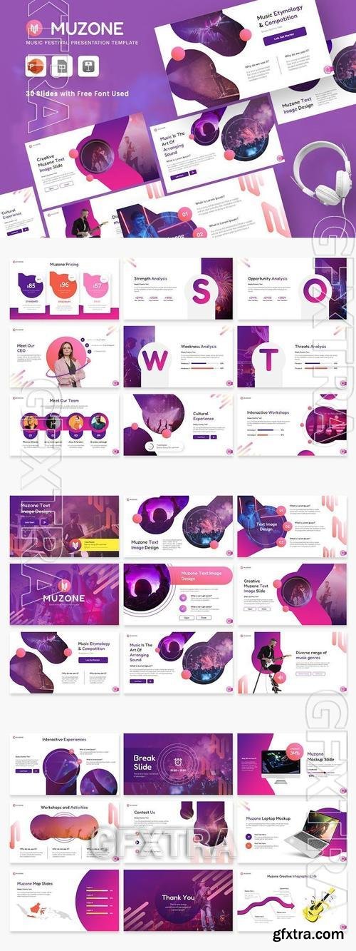 Muzone - Music Powerpoint Template N66GQPK