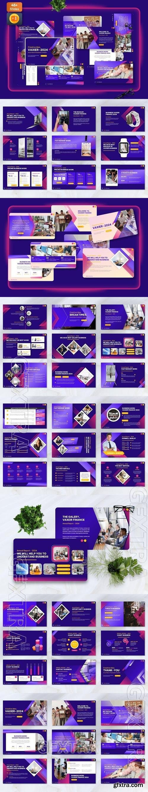 Vaxeir - Annual Report Powerpoint Templates U3R344M