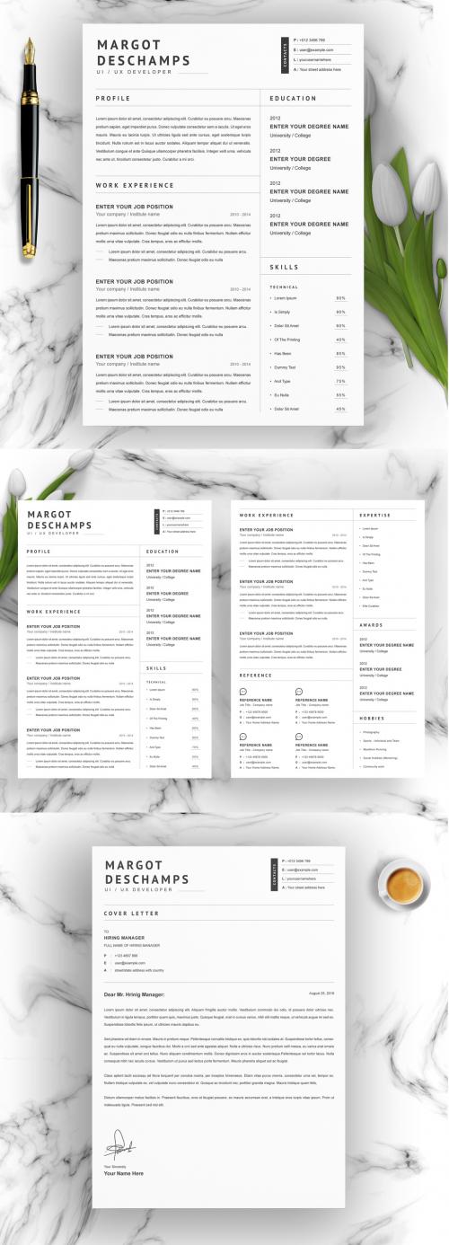 Creative Resume Templates Layout with Photo - 450201962