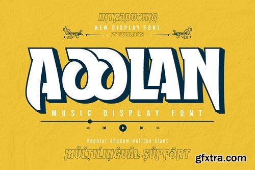 Aoolan - Music Display Font S8ECDHT