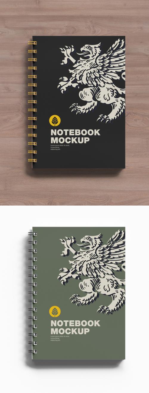 Notebook with Ring Mockup - 450203425