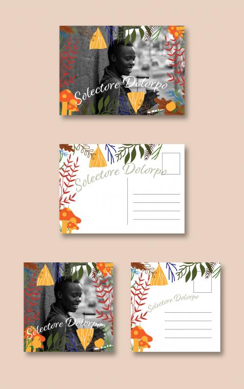 Herb Foliage Postcards - 450204942