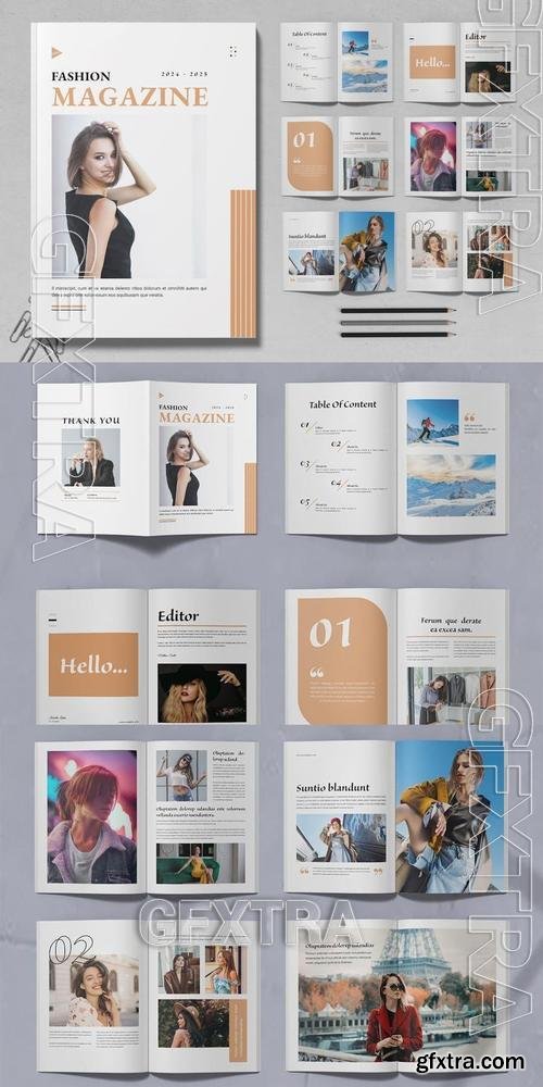 Fashion Magazine Layout Template G3M4CF4