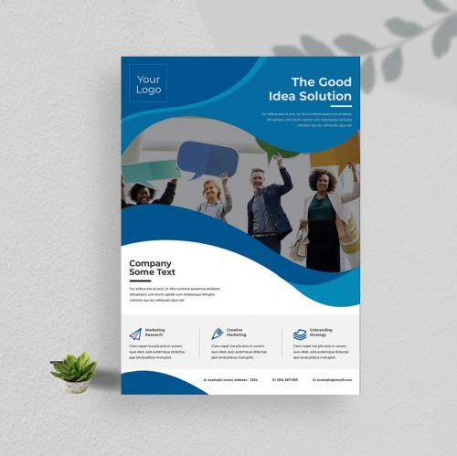 Blue Business Flyer Layout - 450207877