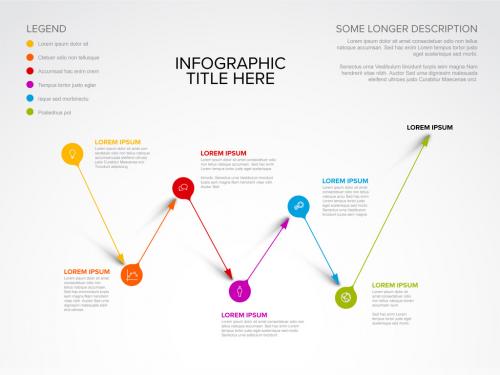 Six Elements Infographic Timeline with Droplet Pointers - 450210469