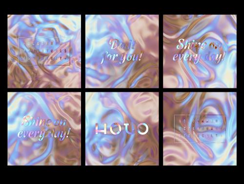 Holographic Quote for Social Media Covers Layout - 450531633