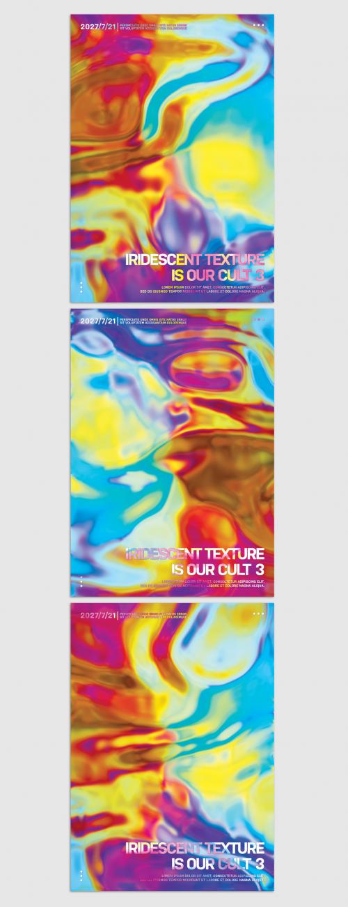 Modern Rainbow Foil Poster Layout - 450531634