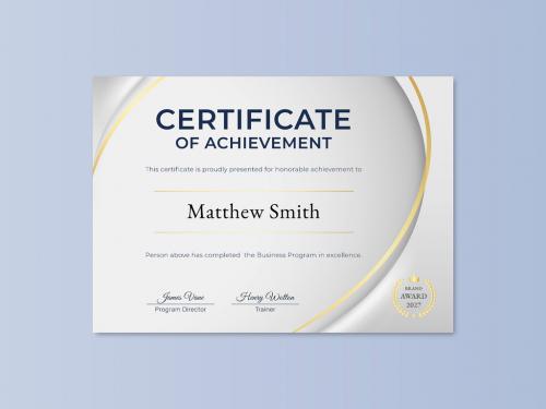 Certificate of Achievement Layout in Luxury Design - 451623373