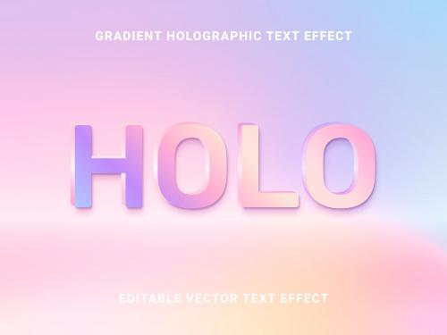 Gradient Holographic Editable Text Effect - 451623379