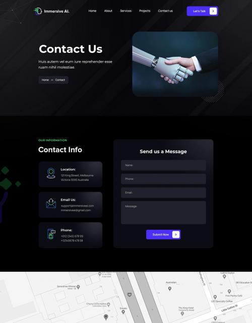 Immersive AI | Robotics HTML Template