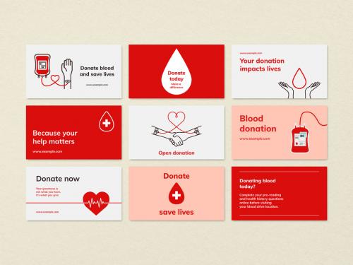 Blood Donation Campaign Layout Set - 451623403