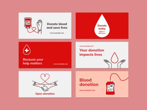 Editable Social Media Banner Layout for Blood Donation Campaign - 451623434