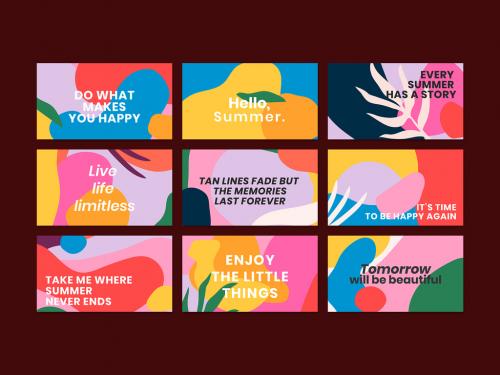 Colorful Banner Layout with Quote - 451623439