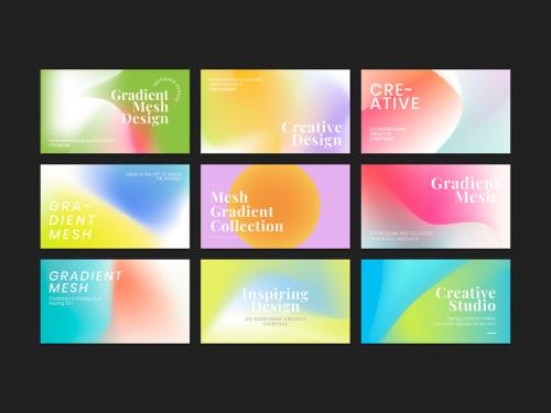 Mesh Gradient Layout Collection for Blog Banner - 451623449