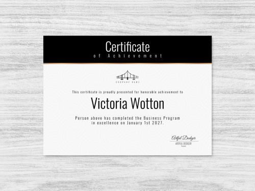 Professional Award Certificate Layout in Classy Design - 451623454