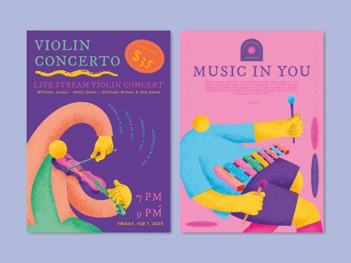 Colorful Concert Poster Layout - 451623463