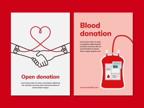 Printable Blood Donation Campaign Poster Layout - 451623465