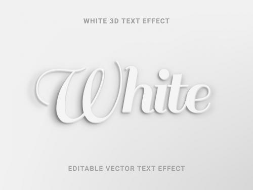 White 3D Editable Text Effect - 451623483