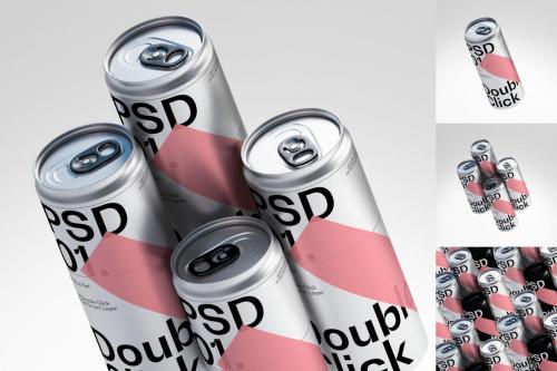 Metallic Soda Can Mockups