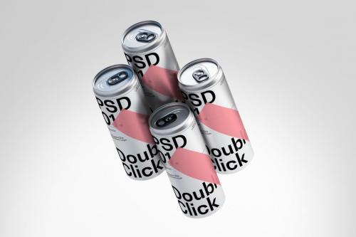 Metallic Soda Can Mockups