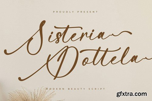 Sisteria Dottela Modern Script Font T327HBN