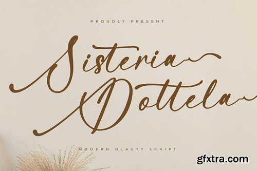 Sisteria Dottela Modern Script Font T327HBN