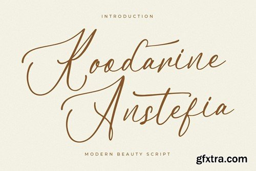 Koodarine Anstefia Modern Script Font W3BHCXU