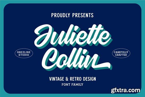 Juliette Collin - Vintage Script Font FN5CTSR