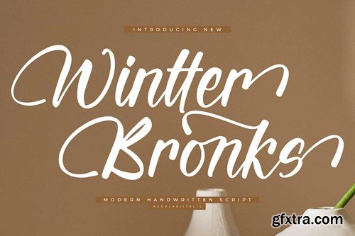 Wintter Bronks Modern Handwritten Script Font GAHYHP2