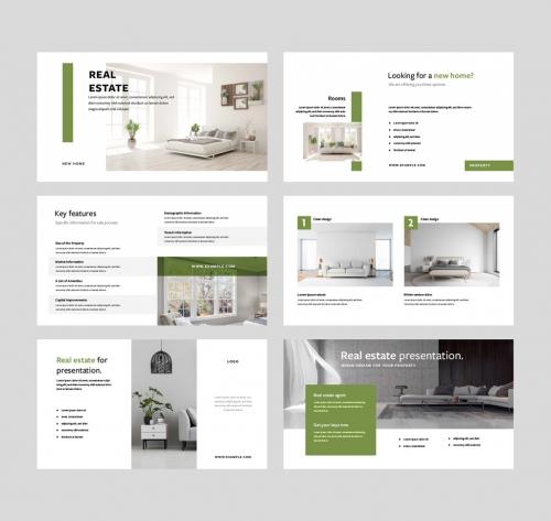 Green Real Estate Presentation Layouts - 451680080