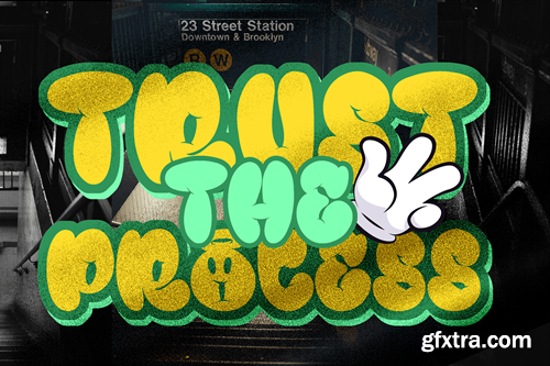 CROOK Shofie Modern Display Graffiti Y2k Font N499G5S