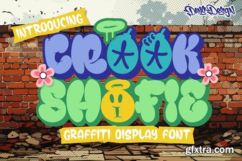 CROOK Shofie Modern Display Graffiti Y2k Font N499G5S