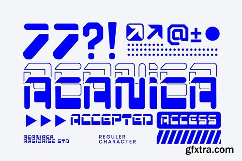 Acanica - Y2K Futuristic Display Font F5VQNEM