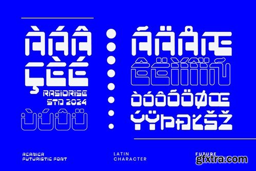 Acanica - Y2K Futuristic Display Font F5VQNEM