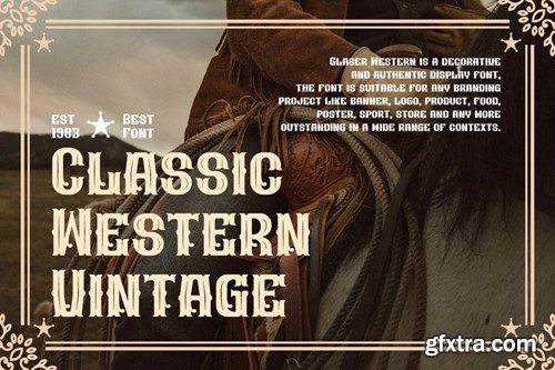 Glaser Western - Vintage & Retro Typeface Font FNP5HVN