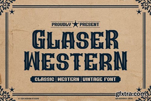 Glaser Western - Vintage & Retro Typeface Font FNP5HVN