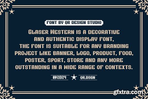 Glaser Western - Vintage & Retro Typeface Font FNP5HVN