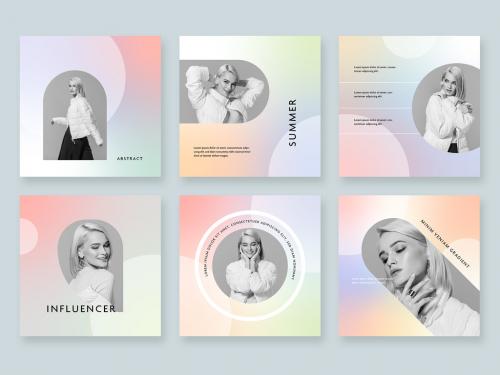 Abstract Pastel Gradient for Social Media Layouts - 451680103