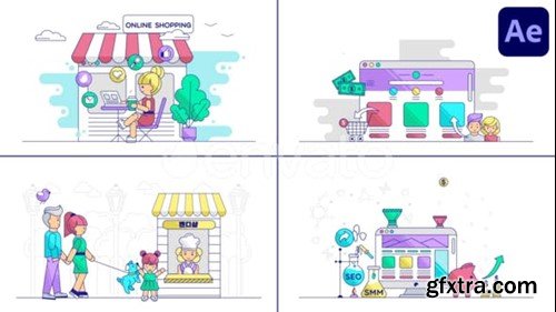 Videohive Shopping And Finance Eplainers for After Effects 50939332