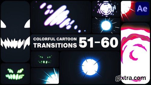 Videohive Colorful Cartoon Transitions for After Effects 50917534