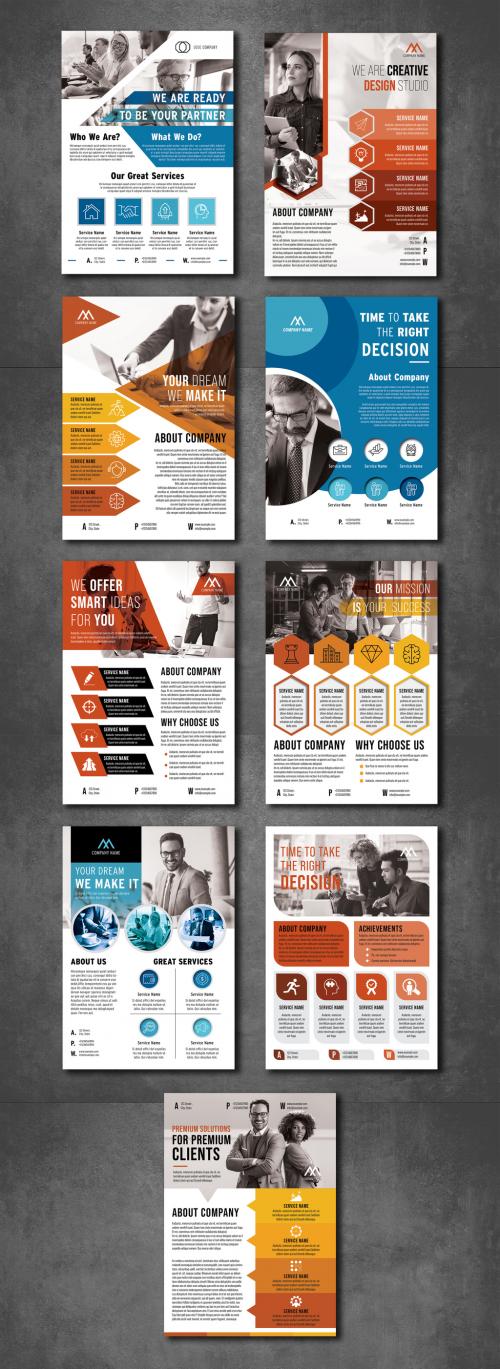 Bundle of 9 Business Flyers - 451684279