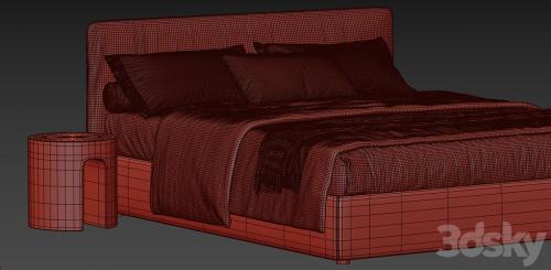 Upholstered Double Bed_bolzan Letti