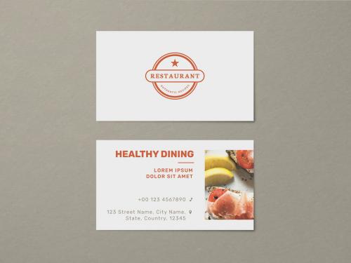 Editable Restaurant Business Card Template - 451684762