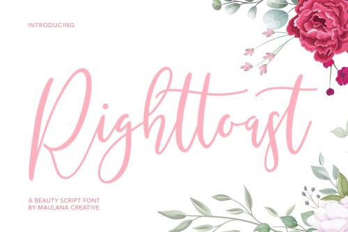 Righttoast Beauty Script Font