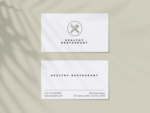 Restaurant Business Card Template in Minimal Style - 451684769