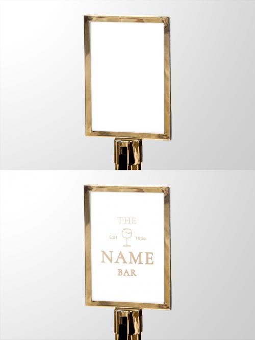 Golden Luxury Sign Mockup for Events - 451684802