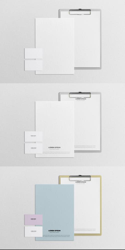 Paper Stationery Mockup with Name Card - 451684814