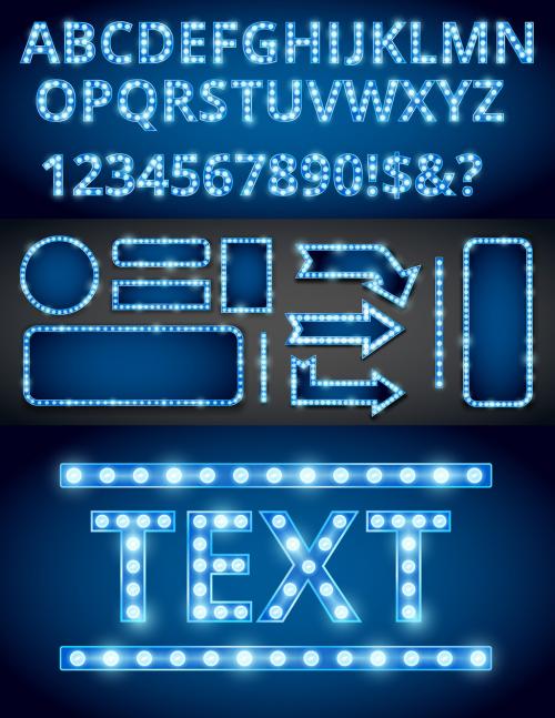 Blue Retro Billboard Text Effect - 451703855