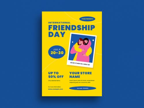 Friendship Day Event Flyer Layout - 451706204