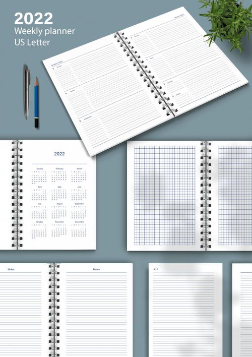 2022 Weekly Planner Layout Us Letter - 451706762